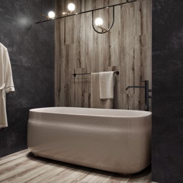 Керамогранит Creanza (Креанза) Akasa Wood Ash 20х120 см, CW-RT01-B