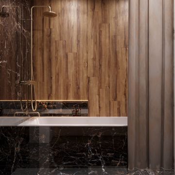 Керамогранит Creanza (Креанза) Akasa Wood Mahogany 20х120 см, CW-RT02-B