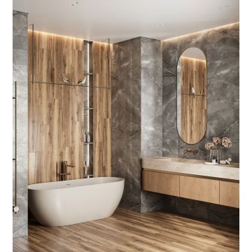 Керамогранит Creanza (Креанза) Fossil Wood Wenge 20х120 см, CW-RT10-B