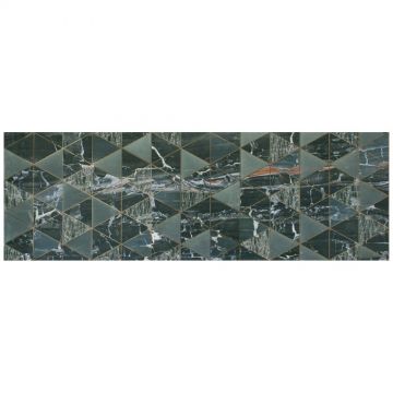 Керамическая плитка Dune Leonardo Lionela Black Gloss 30х90 см черный глянцевая 188028