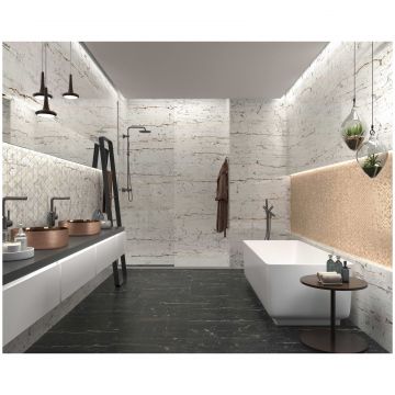 Керамическая плитка Dune Leonardo Lionela Black Gloss 30х90 см черный глянцевая 188028