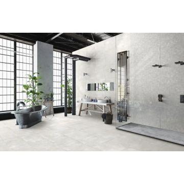 Керамогранит MGM (МГМ) Industrial White Rett 60x120 см, INDUWHI12036