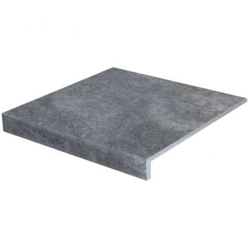 Ступень клинкерная кантиковая Interbau (Интербау) Abell 273 Модерн графитово-серая 31x30.4 см