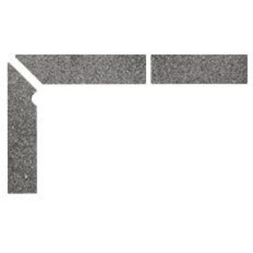 Плинтус для ступеней Interbau (Интербау) Alpen 058 Флорентинер Антрацит левый 31x7.3 см