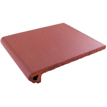 Ступень клинкерная флорентийская фронтальная Canada Gres (Каньяда Грес) Rojo 018 Red 24.4х33х1.8 см