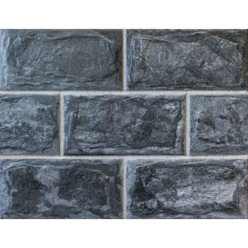 Клинкерная плитка для фасадов SilverFox (Сильверфокс) Anes 417 Grafito 14.8х29.5х0.87 см