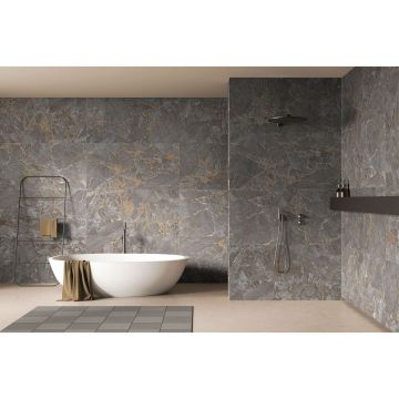 Керамогранит Premium Global Tile (Премиум Глобал Тайл) Argos Черный матовый 60x120 см, PGT120609505SGR