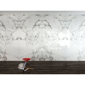 Керамогранит Ariostea Ceramica (Ариостэ Керамика) Ultra Marmi Arabescato Statuario Book Match B polished 150x300 см, UM6L300479B