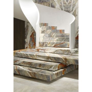 Керамогранит Ariostea Ceramica (Ариостэ Керамика) Ultra Marmi Blue Tempest Block A polished 150x300 см, UM6L300692A
