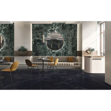 Керамогранит Ariostea Ceramica (Ариостэ Керамика) Ultra Marmi Nero Marquinia polished 150x300 см, UM6L300547