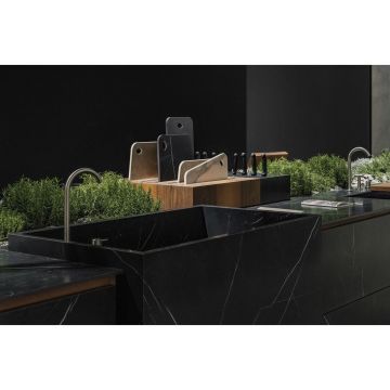 Керамогранит Ariostea Ceramica (Ариостэ Керамика) Ultra Marmi Nero Marquinia polished 150x300 см, UM6L300547