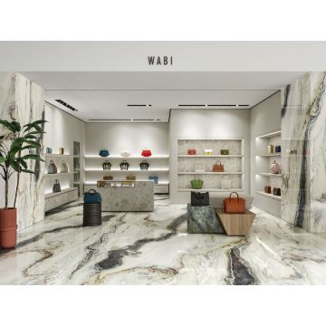 Керамогранит Ariostea Ceramica (Ариостэ Керамика) Ultra Marmi Panda White glint 150x300 см, UM6G300690