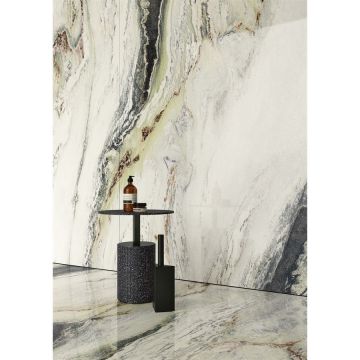 Керамогранит Ariostea Ceramica (Ариостэ Керамика) Ultra Marmi Panda White glint 150x300 см, UM6G300690