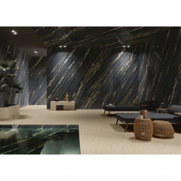 Керамогранит Ariostea Ceramica (Ариостэ Керамика) Ultra Marmi Tropical Black polished 150x300 см, UM6L300674