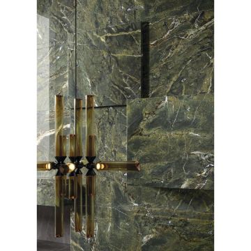 Керамогранит Ariostea Ceramica (Ариостэ Керамика) Ultra Marmi Verde Karzai polished 75x150 см, UM6L157637