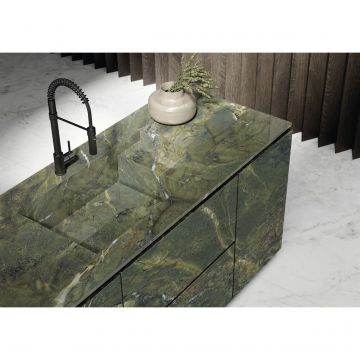 Керамогранит Ariostea Ceramica (Ариостэ Керамика) Ultra Marmi Verde Karzai polished 75x150 см, UM6L157637