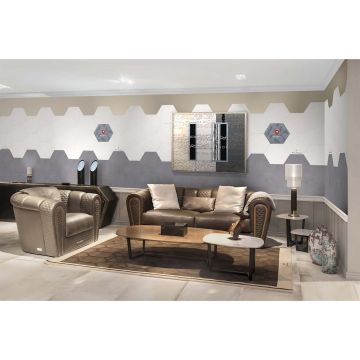 Керамогранит Tonino Lamborghini (Тонино Ламборгини) Indy Decoro Logo TL Esagono lato 20 40x34,6 см, TL20ID80