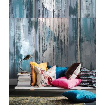 Керамогранит Tonino Lamborghini (Тонино Ламборгини) Marina Bay Decoro Logo Petrolio 22,5x90 см, TL22MB6DP