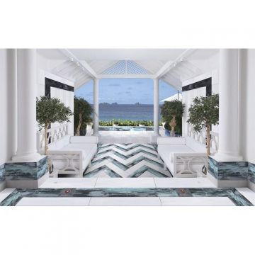 Керамогранит Tonino Lamborghini (Тонино Ламборгини) Marina Bay Decoro Logo Bianco 45x90 см, TL45MB5DP