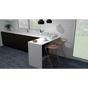 Керамическая плитка Estudio Ceramico (Естудио Керамико) Glenbrook Polar White Flat 5x20 см