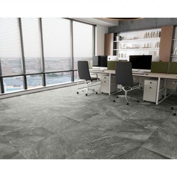 Керамогранит Kerald (Кералд) Quartzite Nero punch Matt 9 мм 60х60 R10