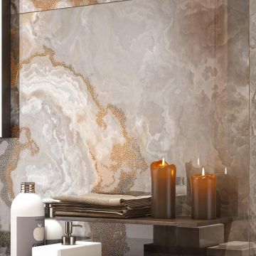 Керамогранит Kerald (Кералд) Cloudy Onyx Golden Veins 60х120 см