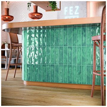 Керамическая плитка Рал Фес серебро глянцевая / Fez plata 7,5x30 см Vilar Albaro