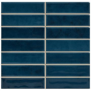 Керамическая плитка Рал Найроби стикс синий глянцевая / WB Nairobi sticks blue 2,5X10 (20х20) см Vilar Albaro