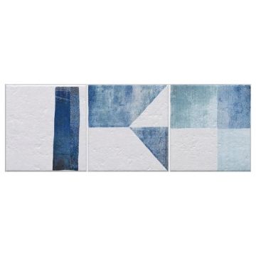 Декор Гэлакси Про Fortis 70х25 см белый, синий матовая GLF000003, Decor Blanco, Galaxy Pro