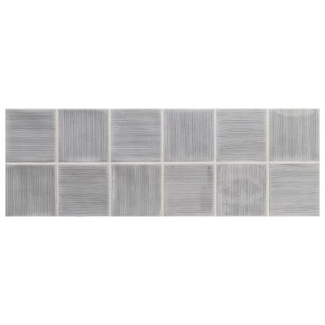 Керамическая плитка Рока Arlette 61х21,4 см серый глянцевая RCA000004, Mosaico Aqua, Roca