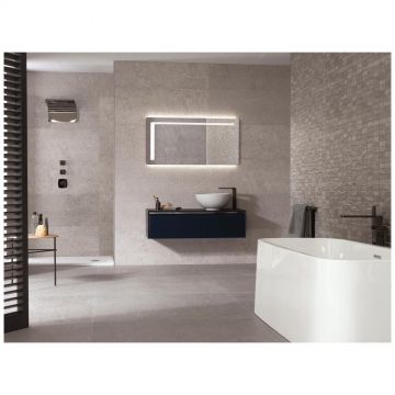 Керамическая плитка Porcelanosa Prada Acero Mosaico 45х120 см серый матовая 100239829