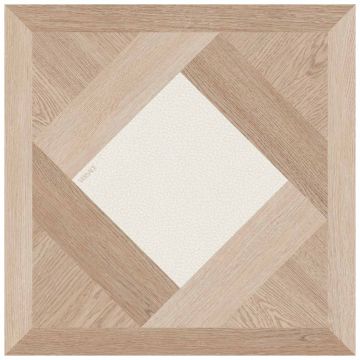 Керамогранит Versace Leatherwood Window Biscuit Nat.3D 60х60 см бежевый, серый матовая PF60020117