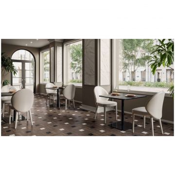 Керамогранит Versace Leatherwood Chesterfield Ebony Nat.3D 60х60 см черный рельефная PF60020119