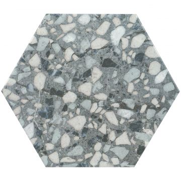 Керамогранит Дюрстоун Six 27х23 см серый матовый, Terazzo Grey, Durstone