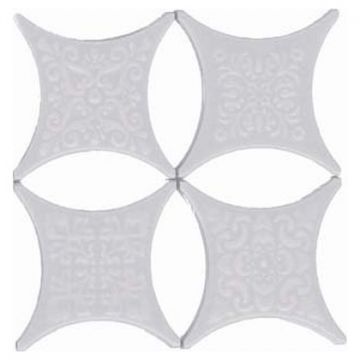 Вставка Хиспания Core 6,7х6,7 см белый матовая HSP000001, Estrella Set Blanco, Hispania