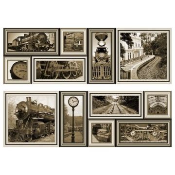 Декор Маллол Genova 75х50 см коричневый глянцевая MLL000009, Decor Memories Beige, Mallol
