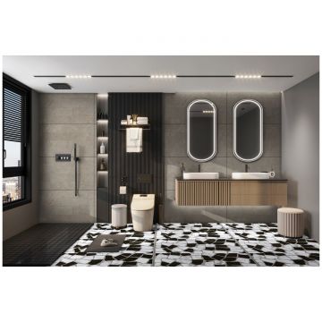 Керамогранит Океан Керамик India 120х60 см черный матовая OC0000174, Rock Sterlina Henna, Ocean Ceramic