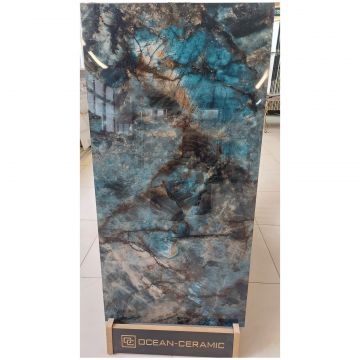 Керамогранит Океан Керамик India 120х60 см голубой, серый OC0000149, Trixxon Fern, Ocean Ceramic