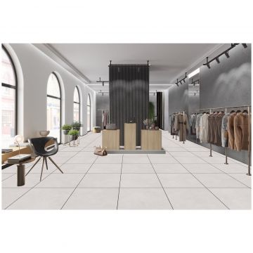 Керамогранит India 60х60 см белый, серый матовый OC0000234, Beton Bianco 60х60