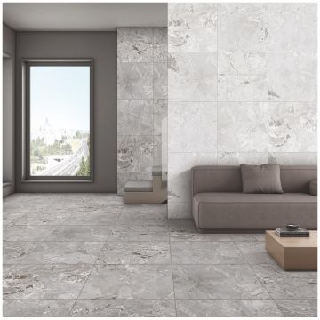 Керамогранит Океан Керамик India 60х60 см серый OC0000156, Wixon Grey, Ocean Ceramic
