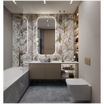 Керамогранит Океан Керамик India Slim 120х60 см серый матовая OC0000203, Exotic Light Grey New, Ocean Ceramic