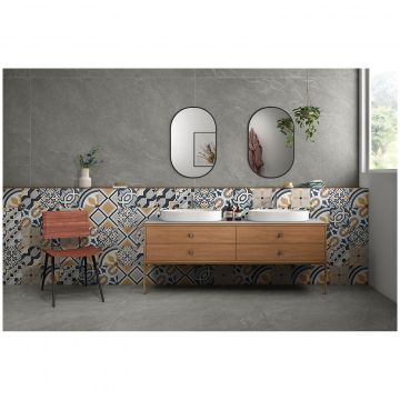 Керамогранит Океан Керамик India 120х60 см серый матовая OC0000186, Carbonio Silver, Ocean Ceramic