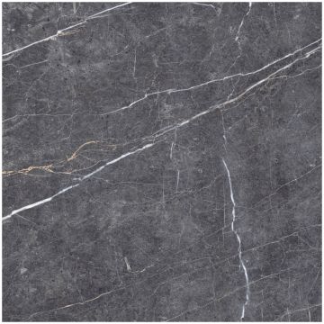 Керамогранит Пиастрелла Дизайнерский Технический 60х60 см темно-серый матовая ML601 Мрамор Ректификат Графит, Piastrella