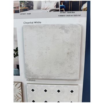 Керамогранит Нанда Тайлз Affiniti 20х20 см белый матовый, Chantal White, Nanda Tiles