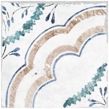 Керамогранит Нанда Тайлз Florentina 15х15 см бежевый, белый сатинированный, Ada, Nanda Tiles