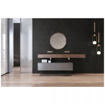 Керамогранит Энфейс Gravel / Fabric (под ткань) 120х60 см черный матовая ENFBD7103FM60120, Gravel Black, Ennface