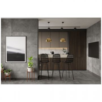 Керамогранит Энфейс Athens / Loft (бетон/лофт) 120х60 см черный ENLFT1059SR60120, Black, Ennface