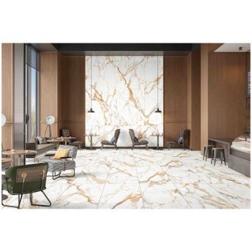 Керамогранит Энфейс Calacatta / Marble (под мрамор) 120х60 см бежевый ENMAR7003MT60120, Oro, Ennface