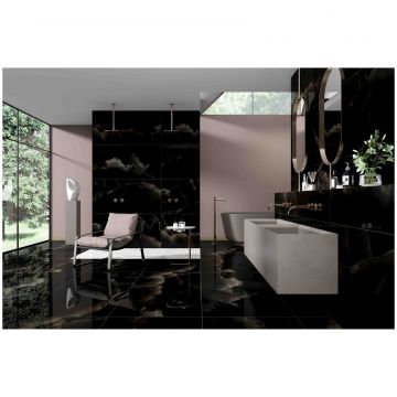 Керамогранит Энфейс Onyx / Onyx (под оникс) 120х60 см черный ENONX8037HG60120, Noir, Ennface