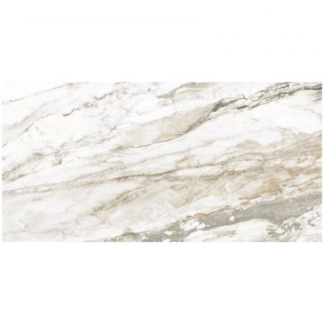 Керамогранит Энфейс Calacatta / Marble (под мрамор) 120х60 см бежевый, серый ENMAR8046LM60120, Citrus, Ennface Calacatta Citrus 600х1200мм Lappato Matt